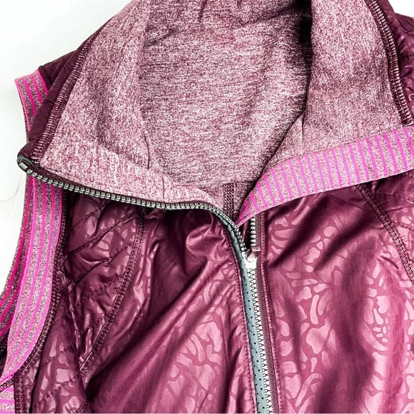 Lululemon Vest Pink Purple Zip Up Running Layer Size 6 - Picture 2 of 11